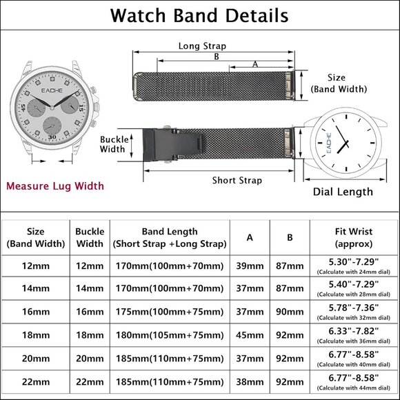 Stainless Steel Mesh Watch Band Men Women 16mm Breathable Quick Release - Picture 2 of 6